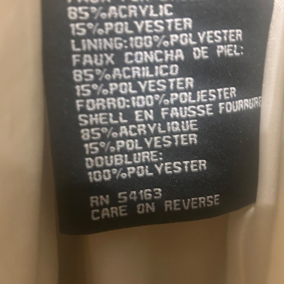 NWOT Guess winter white faux fur coat XL - Picture 5 of 5